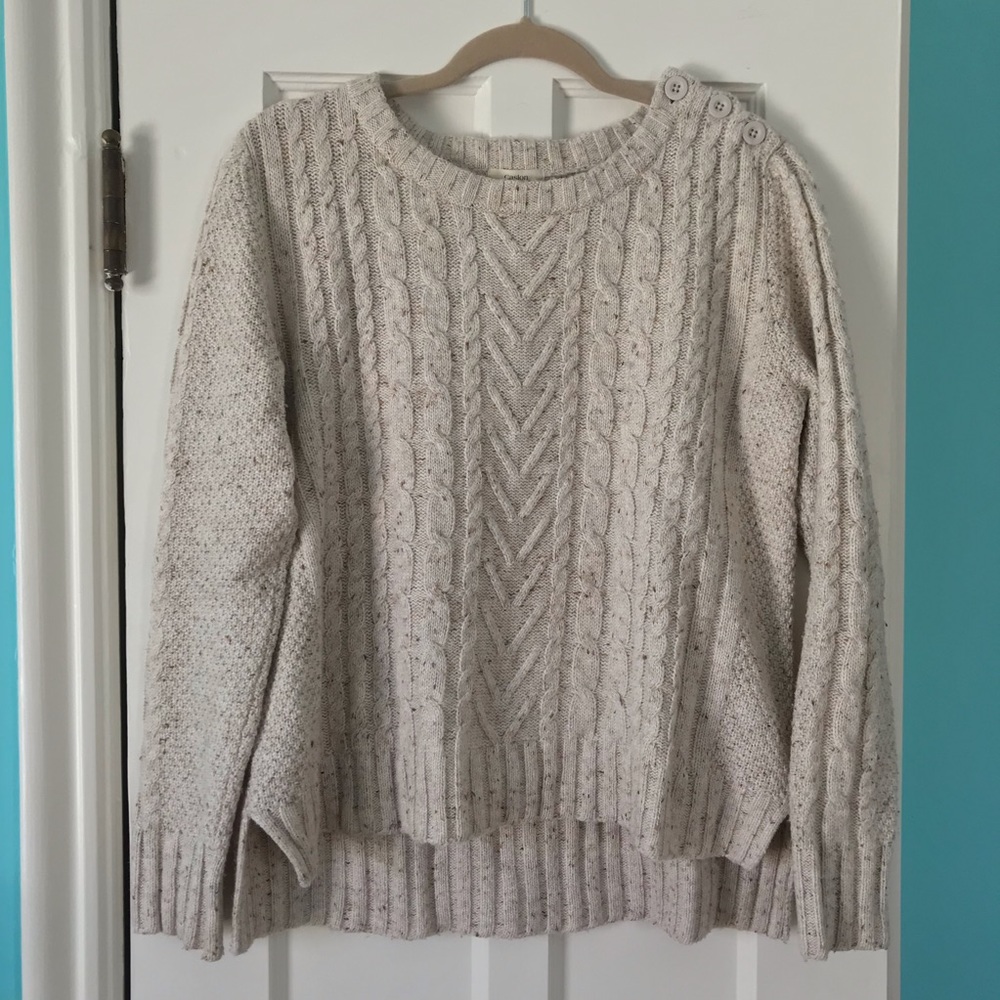 Nordstrom Caslon Sweater - Oatmeal/Cream L